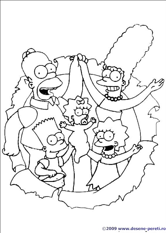 Simpsons desene de colorat